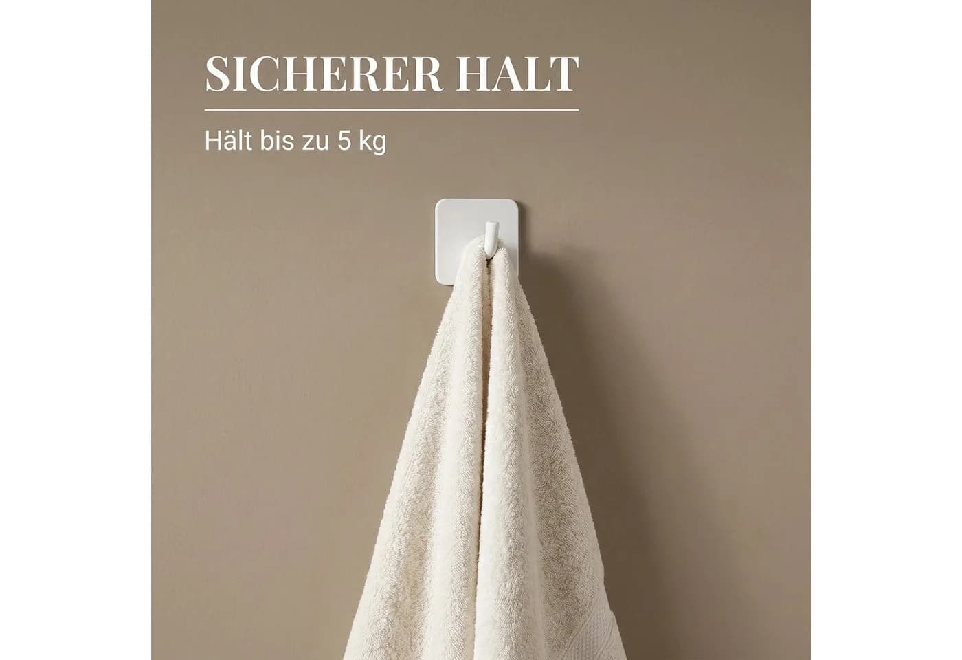 DEKAZIA Klebehaken Edelstahl 304 Selbstklebend ohne Bohren - Bild 3