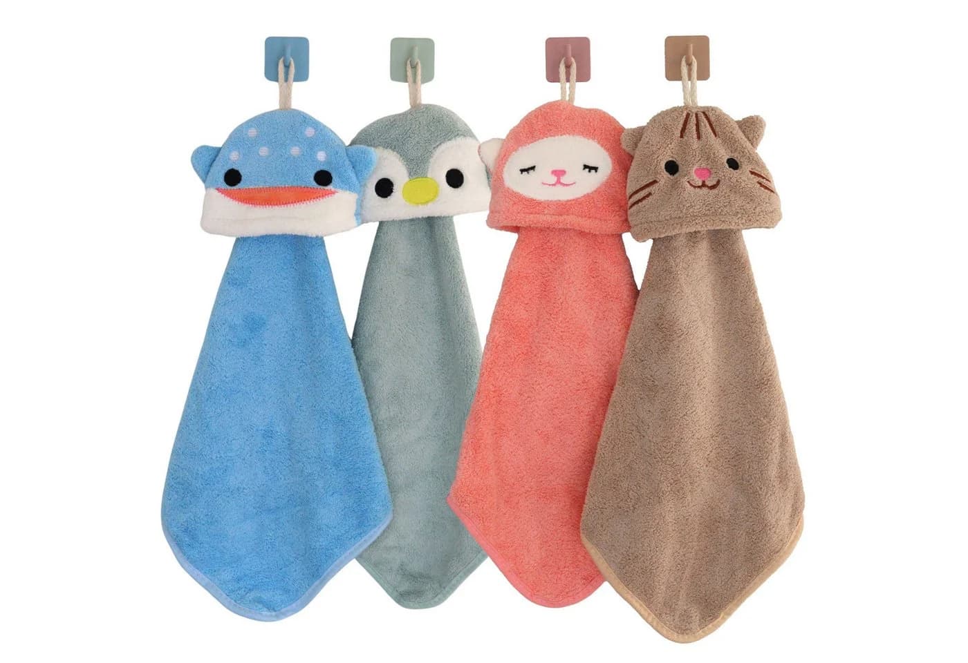 DEKAZIA Waschlappen Kinder 4er Set Mikrofaser Tierdesign - Bild 2