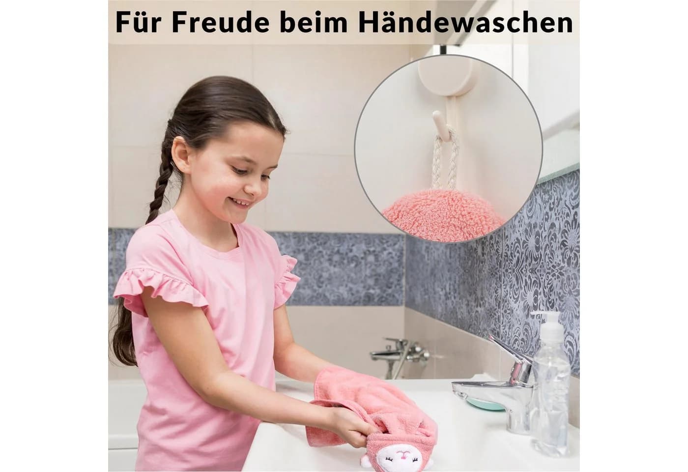 DEKAZIA Waschlappen Kinder 4er Set Mikrofaser Tierdesign - Bild 3