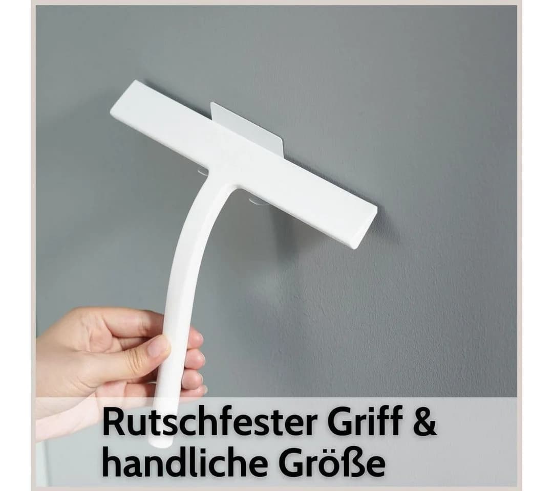 DEKAZIA Duschabzieher Silikon Weiß mit Halterung - Bild 5