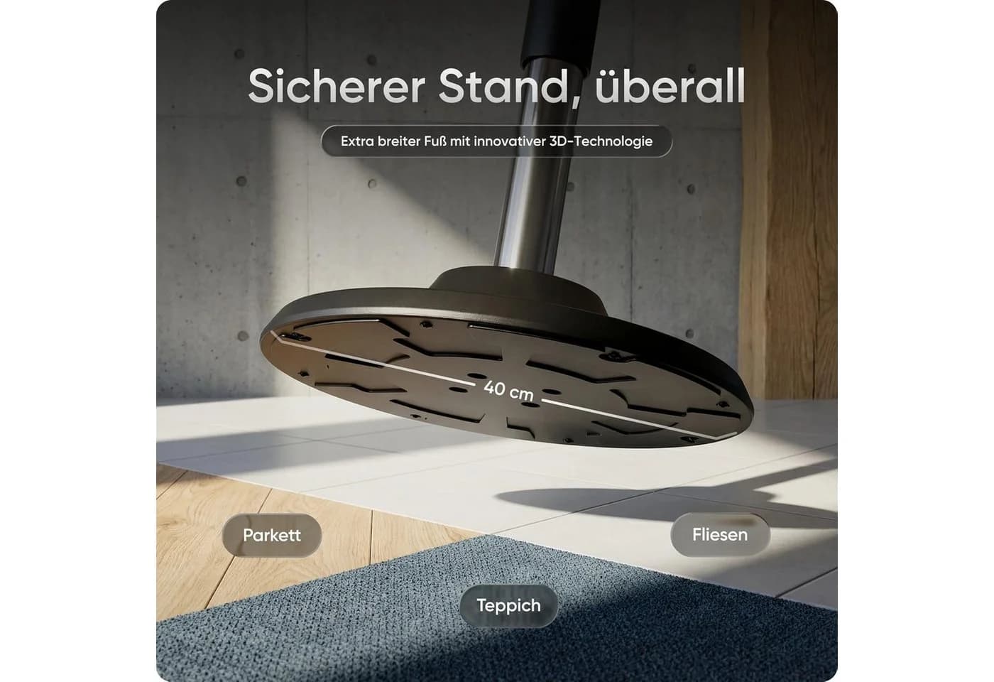 DESKSPACE Drehhocker Motion Ergonomischer Stehhocker Höhenverstellbar Schwarz - Bild 5
