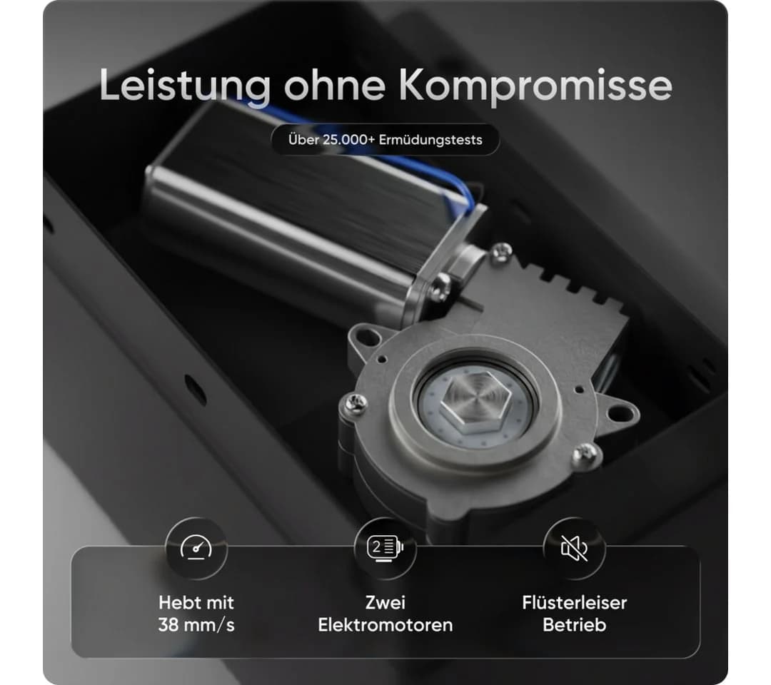 DESKSPACE Schreibtisch Pro Plus Höhenverstellbar Elektrisch Schwarz - Bild 4