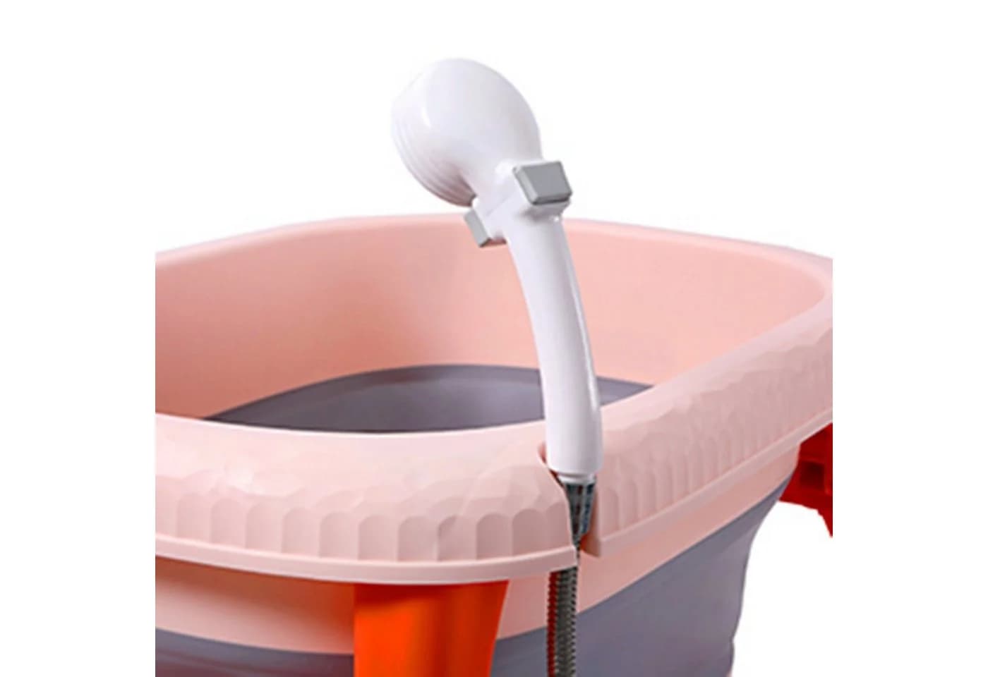 IKIDO Babybadewanne 3 in 1 Faltbar Orange mit Sicherheitsgurt - Bild 5