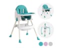 FOXSPORT Kinderklappstuhl 2-in-1 Babystuhl mit Sicherheitsgurt und Tablett Grün Bild 2