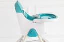 FOXSPORT Kinderklappstuhl 2-in-1 Babystuhl mit Sicherheitsgurt und Tablett Grün Bild 4