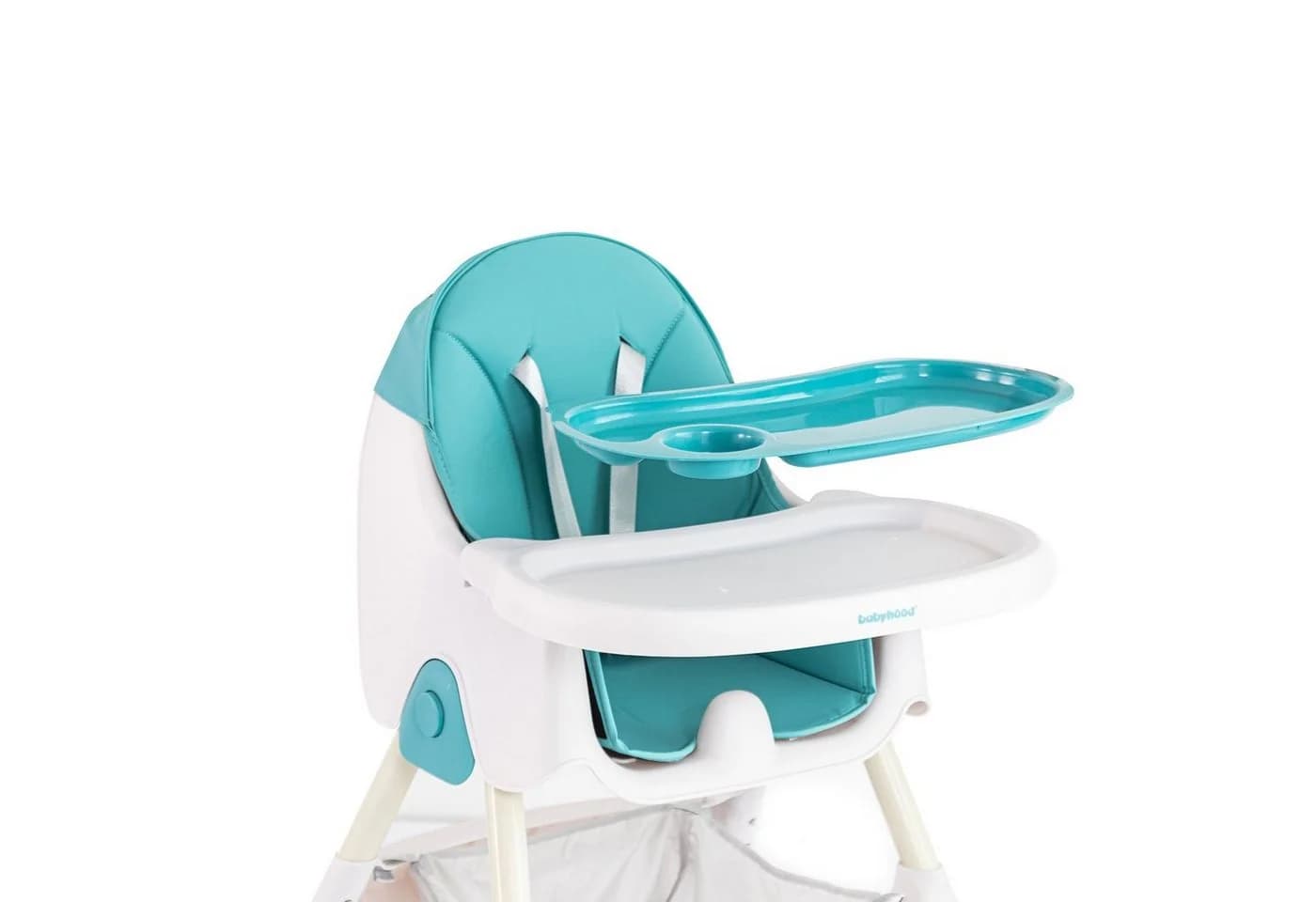 FOXSPORT Kinderklappstuhl 2-in-1 Babystuhl mit Sicherheitsgurt und Tablett Grün - Bild 5