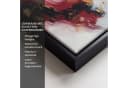 OneMillionCanvasses® Abstraktes Leinwandbild Rot Gold Schattenfugenrahmen Bild 3