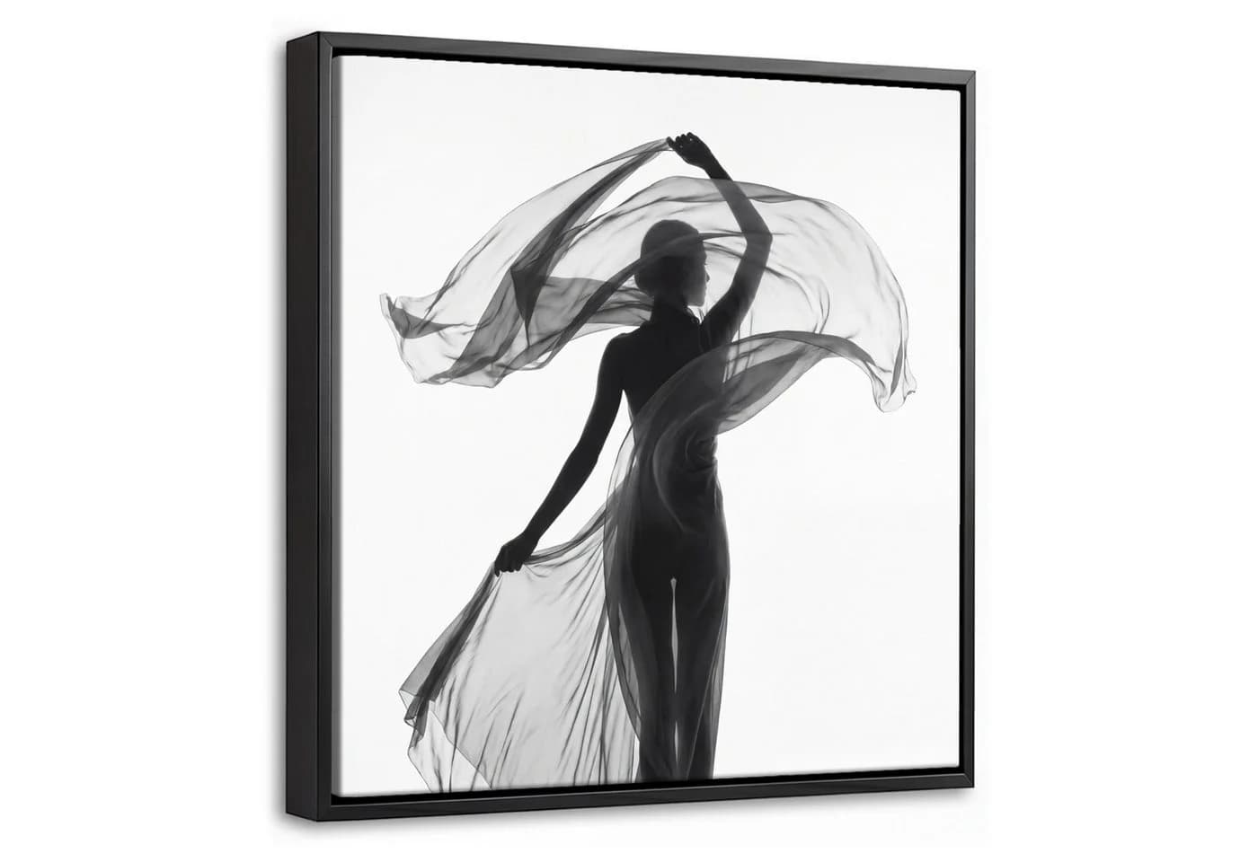 OneMillionCanvasses® Leinwandbild Frau mit Schleier Schwarz-Weiß Porträt - Bild 2
