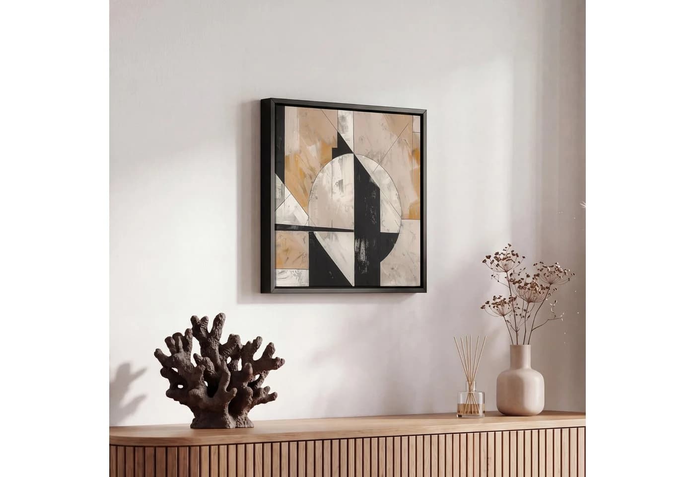 OneMillionCanvasses® Leinwandbild Abstrakt Modern Pastell Schwarz - Bild 5