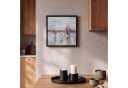 OneMillionCanvasses® Leinwandbild Abstrakt Grau Gold mit Rahmen Bild 1