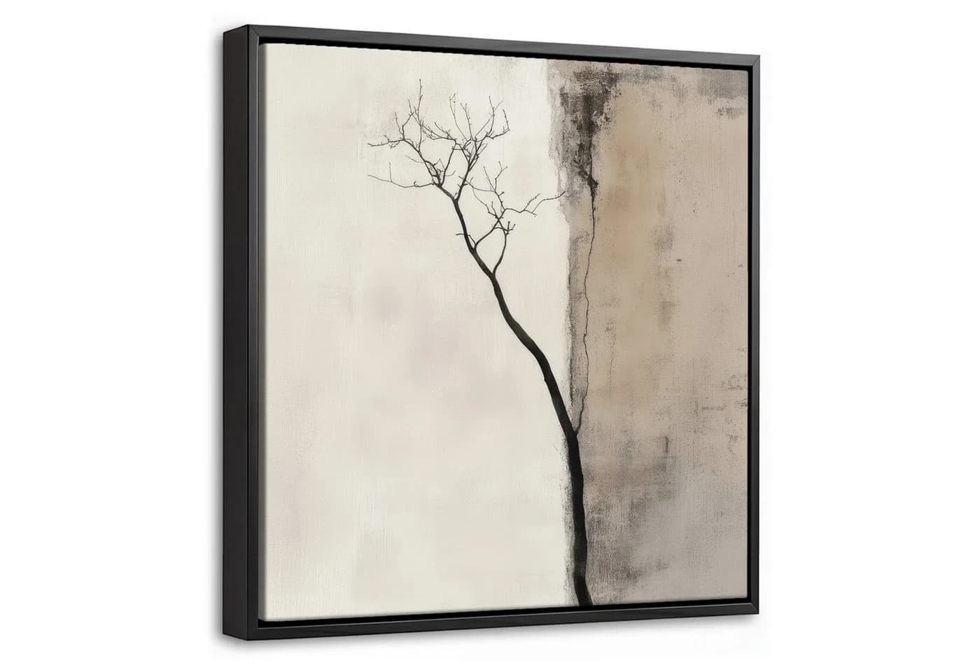 OneMillionCanvasses® Wabi Sabi Pflanze Leinwandbild Beige 20x20cm - Bild 2