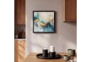 OneMillionCanvasses® Leinwandbild Abstrakt Blau Gold Schattenfugenrahmen Bild 1