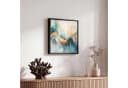 OneMillionCanvasses® Leinwandbild Abstrakt Blau Gold Schattenfugenrahmen Bild 5