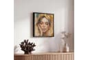 OneMillionCanvasses® Leinwandbild Frau Porträt Gold Schattenfugenrahmen 20x20cm Bild 5