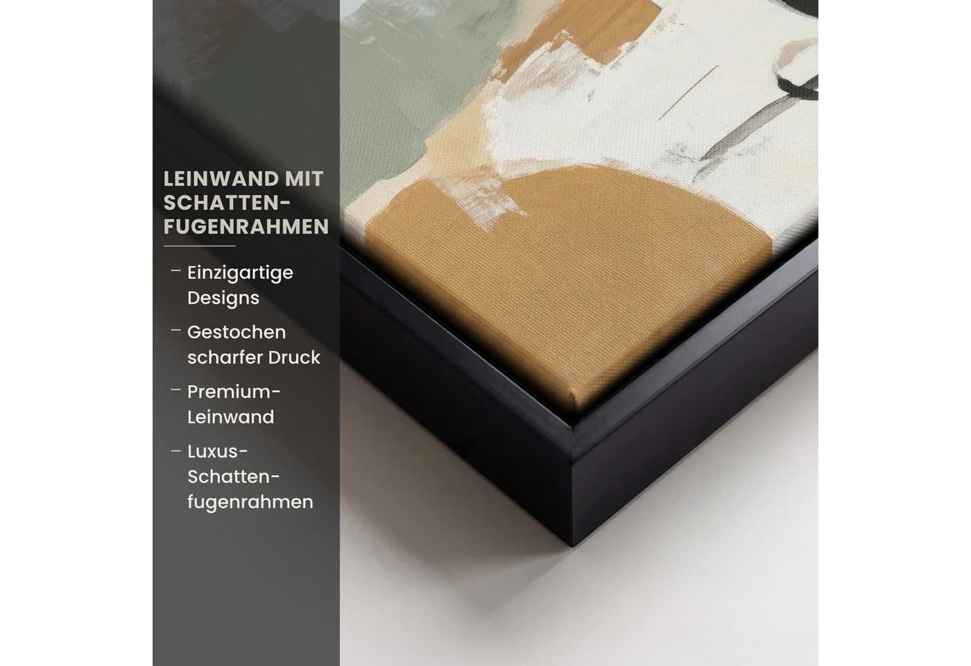 OneMillionCanvasses® Leinwandbild Abstrakt Bunt mit Schattenfugenrahmen - Bild 3