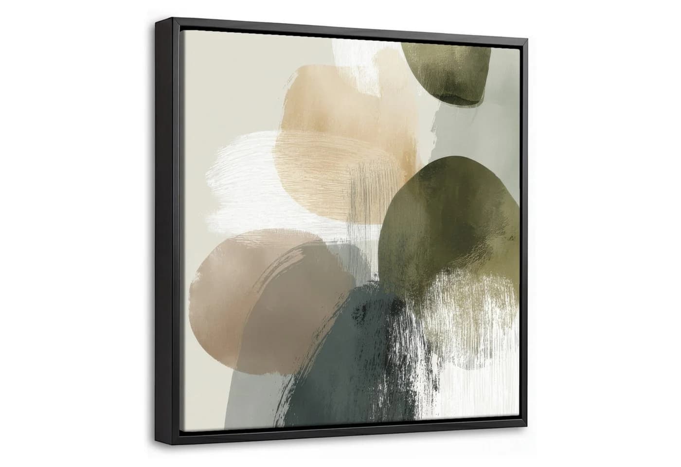 OneMillionCanvasses® Leinwandbild mit Rahmen Minimalistisch Beige 20x20cm - Bild 2