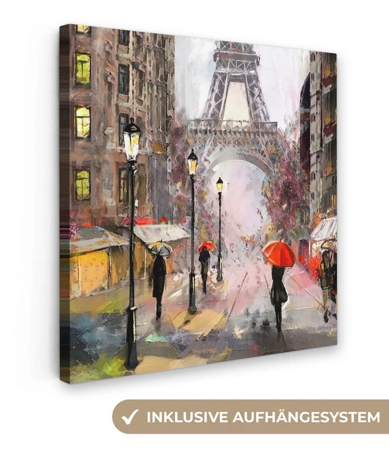 OneMillionCanvasses® Leinwandbild Paris Eiffelturm 20x20 cm - Bild 2