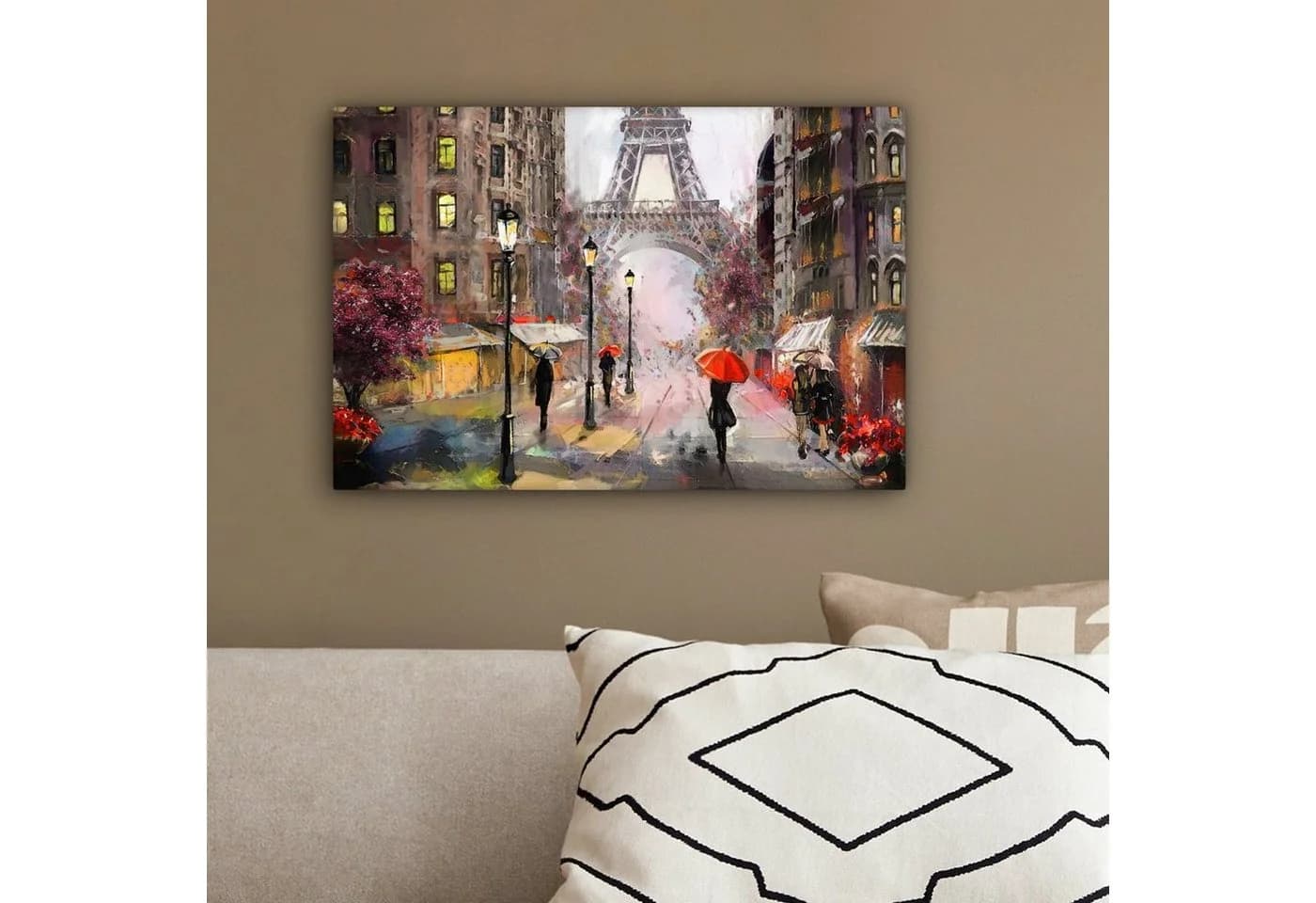 OneMillionCanvasses® Leinwandbild Kunstdrucke - Paris - Eiffelturm - Ölfarbenoptik - Bild 4