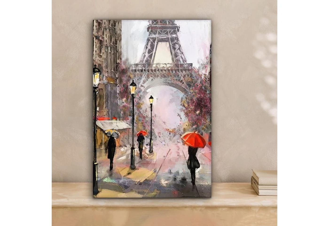 OneMillionCanvasses® Leinwandbild Paris Eiffelturm Ölfarbenoptik