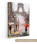 OneMillionCanvasses® Leinwandbild Paris Eiffelturm Ölfarbenoptik Bild 2