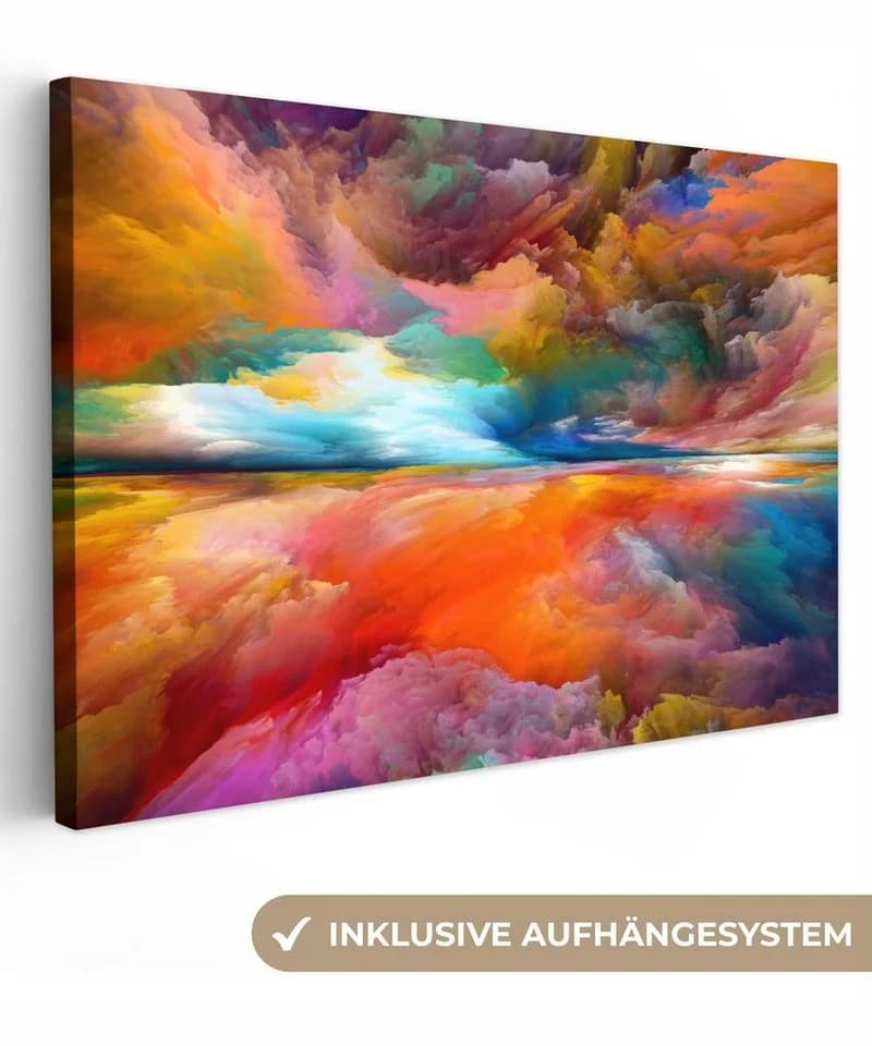 OneMillionCanvasses Leinwandbild Kunstdrucke Abstrakt Wolken Fotodruck 30x20 cm - Bild 2