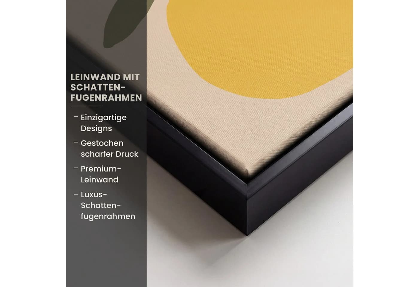 OneMillionCanvasses® Leinwandbild mit Rahmen - Abstraktes Obst - Modern - Bild 3
