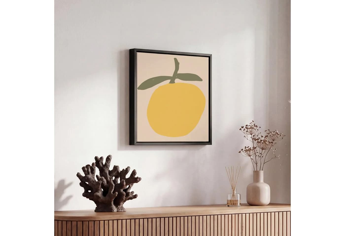 OneMillionCanvasses® Leinwandbild mit Rahmen - Abstraktes Obst - Modern - Bild 5