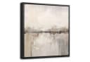 OneMillionCanvasses® Leinwandbild Abstrakt Beige Grau mit Schattenfugenrahmen Bild 2