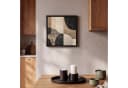 OneMillionCanvasses® Leinwandbild Abstrakt Schwarz Beige mit Schattenfugenrahmen Bild 1