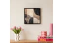 OneMillionCanvasses® Leinwandbild Abstrakt Schwarz Beige mit Schattenfugenrahmen Bild 4