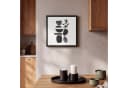 OneMillionCanvasses® Leinwandbild Schwarz Abstrakt Japandi mit Rahmen Bild 1