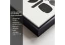 OneMillionCanvasses® Leinwandbild Schwarz Abstrakt Japandi mit Rahmen Bild 3