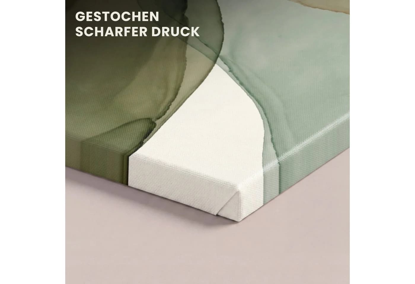 OneMillionCanvasses® Leinwandbild Abstrakt Grün Braun Modern - Bild 3