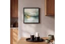 OnlyWow Leinwandbild Abstrakt Grün Gold Schattenfugenrahmen Bild 1