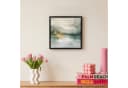 OnlyWow Leinwandbild Abstrakt Grün Gold Schattenfugenrahmen Bild 4