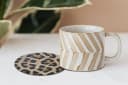 MuchoWow Glasuntersetzer 6-tlg. Leopardenmuster Rund 10x10 cm Bild 1
