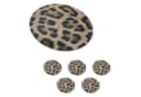 MuchoWow Glasuntersetzer 6-tlg. Leopardenmuster Rund 10x10 cm Bild 2