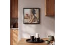 OneMillionCanvasses® Leinwandbild Frau Wein Beige Schattenfugenrahmen Bild 1
