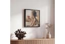 OneMillionCanvasses® Leinwandbild Frau Wein Beige Schattenfugenrahmen Bild 5
