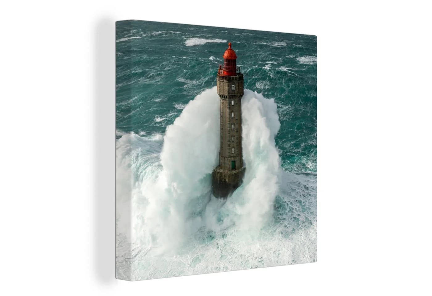 OneMillionCanvasses® Leinwandbild Leuchtturm Grau - Bild 2