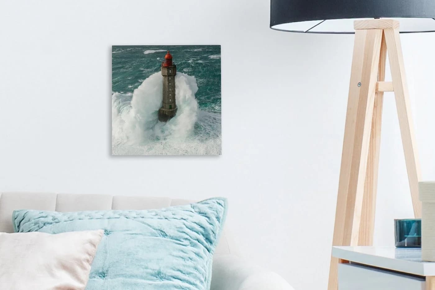 OneMillionCanvasses® Leinwandbild Leuchtturm Grau - Bild 3
