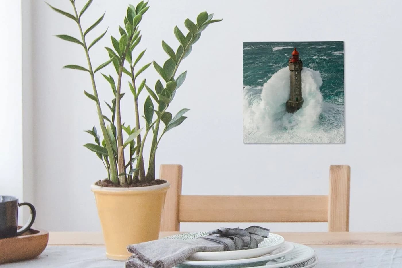 OneMillionCanvasses® Leinwandbild Leuchtturm Grau - Bild 5