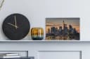 OneMillionCanvasses Leinwandbild Frankfurter Skyline Sonnenuntergang Bild 1