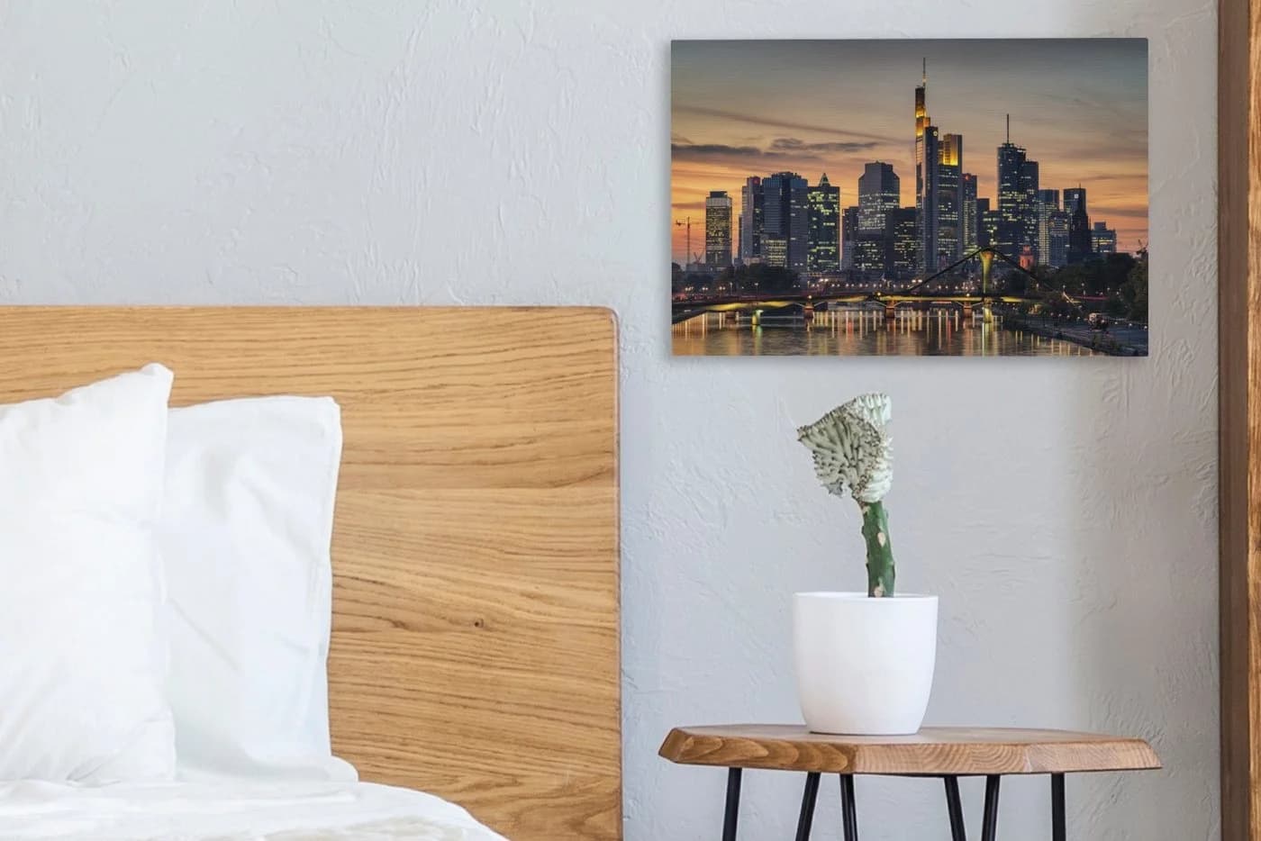 OneMillionCanvasses Leinwandbild Frankfurter Skyline Sonnenuntergang - Bild 4