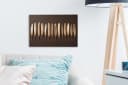 OneMillionCanvasses® Leinwandbild Goldene Federn Braun Bild 3