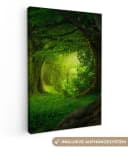 OneMillionCanvasses® Leinwandbild Bäume - Wald - Grün - Landschaft - Natur Bild 2
