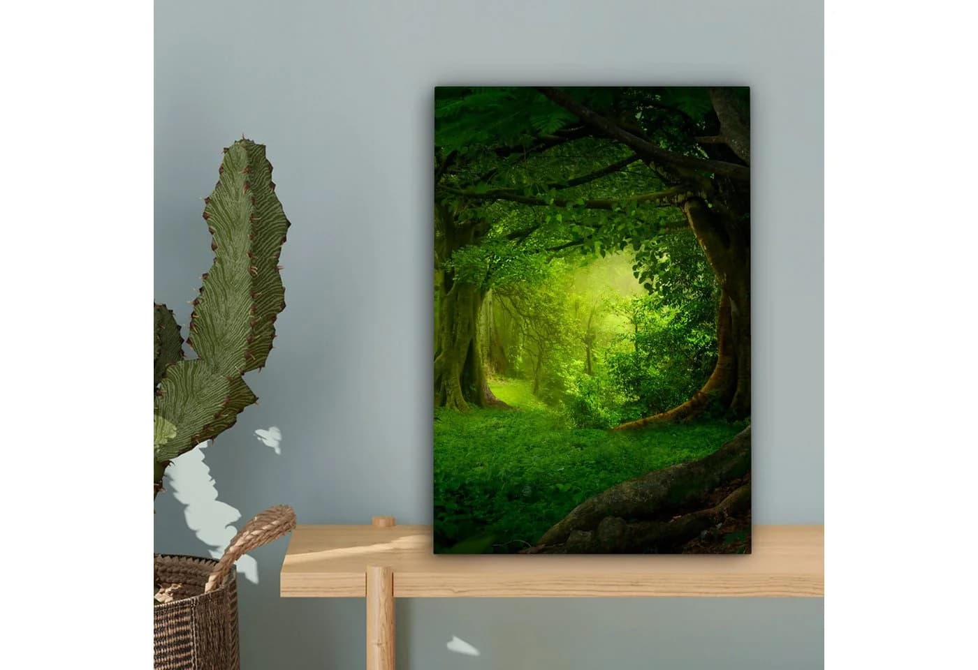 OneMillionCanvasses® Leinwandbild Bäume - Wald - Grün - Landschaft - Natur - Bild 5