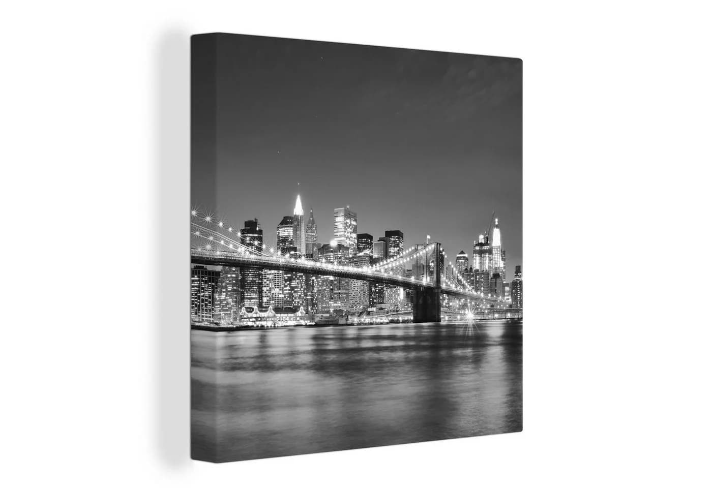 OneMillionCanvasses® Leinwandbild New York Brooklyn Brücke Schwarz-Weiß - Bild 2