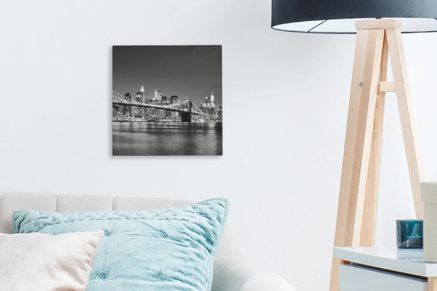 OneMillionCanvasses® Leinwandbild New York Brooklyn Brücke Schwarz-Weiß - Bild 3