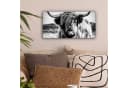 OneMillionCanvasses® Leinwandbild Panorama Schottischer Highlander - Natur - Kuh - Schwarz - Weiß Bild 1